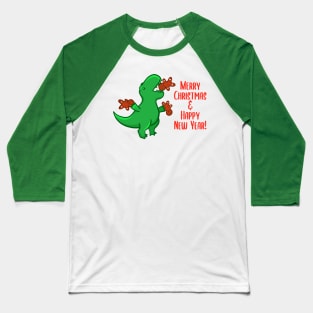 T-rex eating gingerbread men Baseball T-Shirt